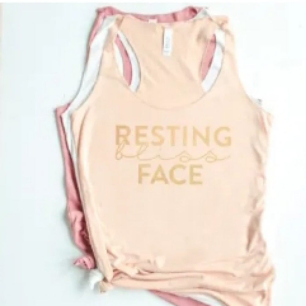 NWT RBF bliss peach muscle racerback athletic yoga